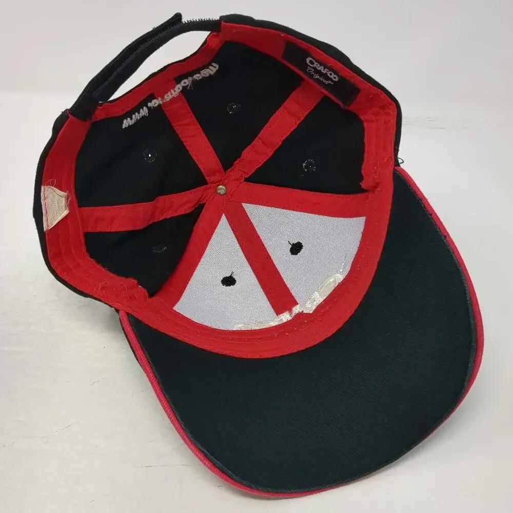 Crafco Baseball Cap Black One Size Hat American Flag Logo Strapback Pavement